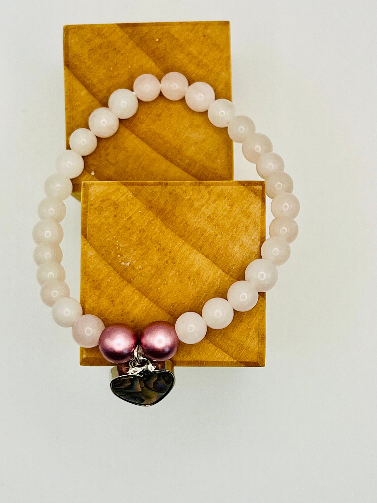 Dainty Pink Glass Bead Bracelet