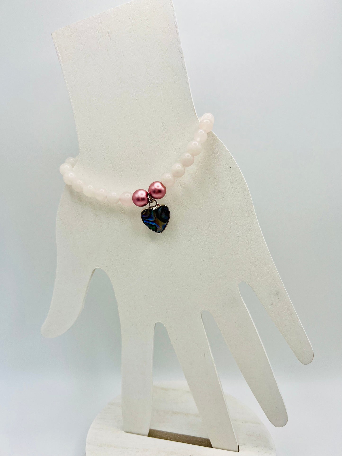 Dainty Pink Glass Bead Bracelet